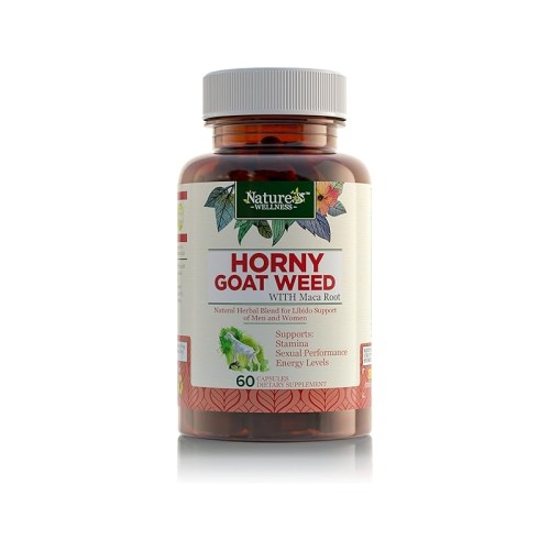 Natures Wellness Horny Goat Weed Extract - 1000 mg | 60 Capsules